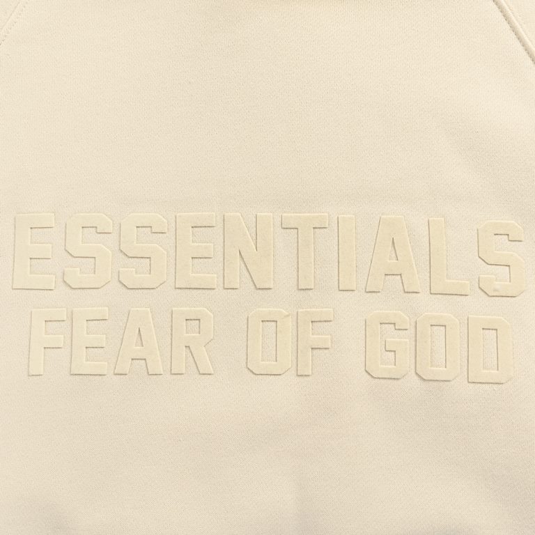 Fear Of God 23ss Compound Line Chest Double Row Letter Flocked Print Hooded SweatshirtUsing 370g weight, surface 100 cotton, bottom 80% cotton 20% polyester, 32  21  10 TC fleece fabric, surface 100 cotton polyester-free