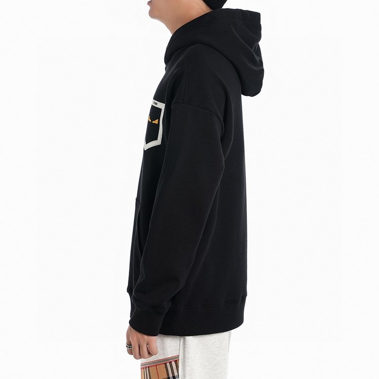 #FendiFendi 23Fw Fake Pocket Embroidered Eyes Hooded Sweatshirt Top