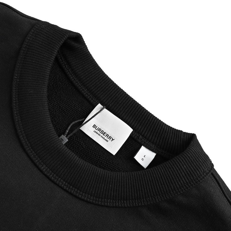 BurberryBurberry 22Fw Patch Label Crew Neck SweatshirtCustomized 420 grams double yarn compact cotton sweatshirt fabric, fabric custom weaving and dyeing, thread and body fabric color. Customized chest patch logo label, 