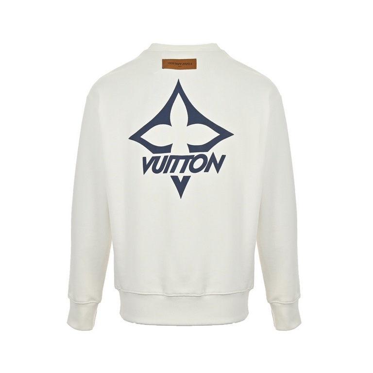 Louis Vuitton ski series snowflake foam sweatshirtColor fixed dyeing fabric, ultra-fine flat mesh suede foam printing process, full of trend, the use of detailed mesh material to do the mesh panel, fixed dye cotton fabri