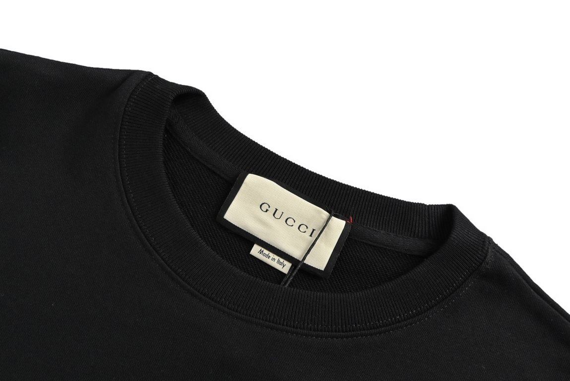 GucciGucci 23Fw Circle Letter Printed Crew Neck SweatshirtFabrics using 400 grams of cotton, customized 32 threads, clothing two times at the wash, the fabric is comfortable and skin-friendly without strange feeling, cus