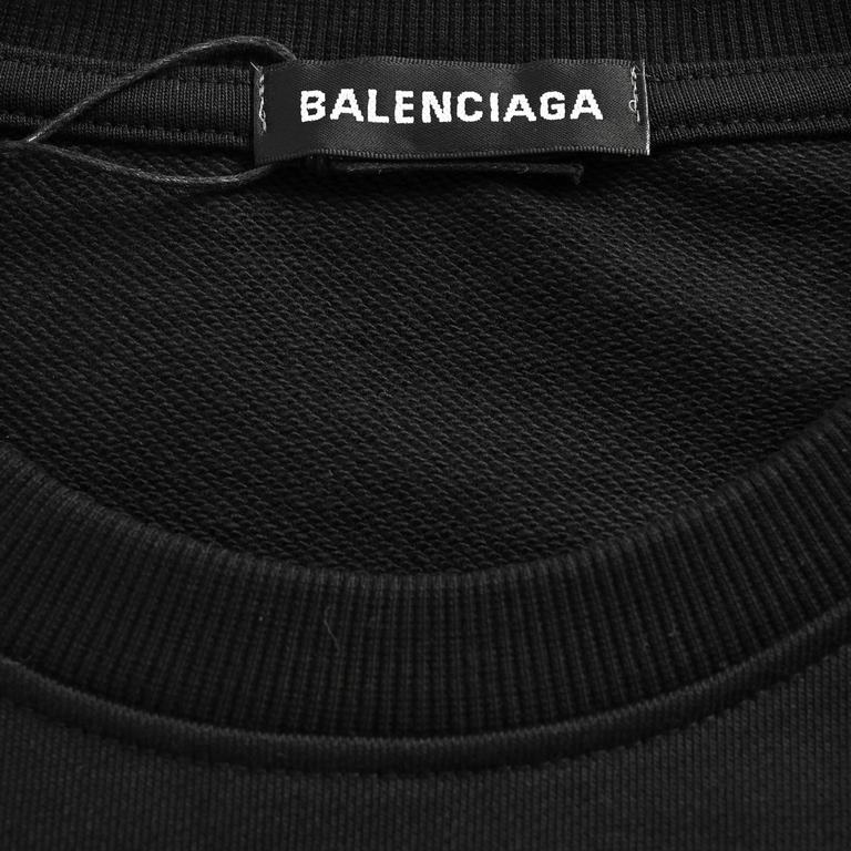 .BalenciagaBalenciaga 23Fw Shoe Print Crew Neck SweatshirtUsing 26 combed cotton   10 cotton, gram weight 420G, the fabric is made of domestic Xinjiang high-quality cotton yarn, Xinjiang cotton is recognized as the super