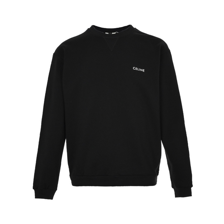 CelineCeline 23Fw Classic Chest Small Label Crew Neck SweatshirtFrench fashion and luxury brand CELINE upholds the style aesthetic, constantly moving forward in the exploration, designing a lot of classic patterns are ve