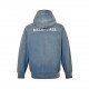 .Balenciaga  Balenciaga 23Fw front and back embroidered logo washed hooded sweatshirtCotton soft sweater fabric, color contrast dye fabric, front and back logo embroidery, high-density embroidery, hand sprayed old gradie