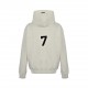 Fear of Fog Season 7 Mainline Flocked ABC Letter Hooded Sweatshirt.480g cotton long-staple cotton fabric threaded 1  1 cotton double-stranded Rowan grams of 680g oatmeal hemp gray for four strands of different yarns wove