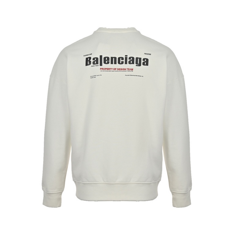 Balenciaga.BalenciagaParis House Classic English logo limited series printed round neck sweaterA highly recommended one, the worn craft effect, fashionable, fun, high sense of quality, value are all steady to take! I'm s