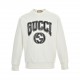 GucciGucci 23Fw Double G Patch Embroidered Crew Neck SweatshirtThe use of three-dimensional patch embroidery process, different from ordinary embroidery, fixed weave cotton sweater fabric, comfortable and breathable is n