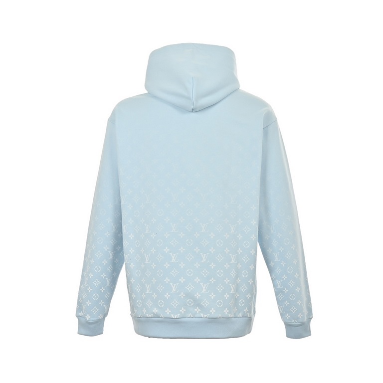 Gradient all-over print hooded sweatshirtLouis Vuitton 23Fw Gradient All-over Print Hooded SweatshirtThe fabric is made of 460 grams of reactive black fixed-dyeing cotton fabric with a woolen base, made from double-sided