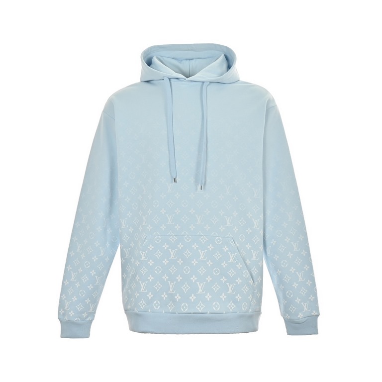 Gradient all-over print hooded sweatshirtLouis Vuitton 23Fw Gradient All-over Print Hooded SweatshirtThe fabric is made of 460 grams of reactive black fixed-dyeing cotton fabric with a woolen base, made from double-sided