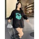 #DiorDior 23Fw Ink Splash Letter Print Crew Neck Sweatshirt Top