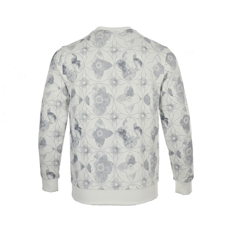 Louis VuittonLouis Vuitton 23Fw Rendered Old Flower Dark Print Crew Neck SweatshirtColor light blueFabric 400 grams of double-stranded terry fabric Custom 32 threads Washed twice in the garment Fabric is comfortable and 