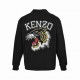 KenzoKenzo Takada 23Fw Back Tiger Head Embroidered Cardigan SweatshirtOriginal 3699 purchase, made of 480g high density cotton light fleece fabric, washed and pre-shrunk. The front and back panels are embroidered on an i