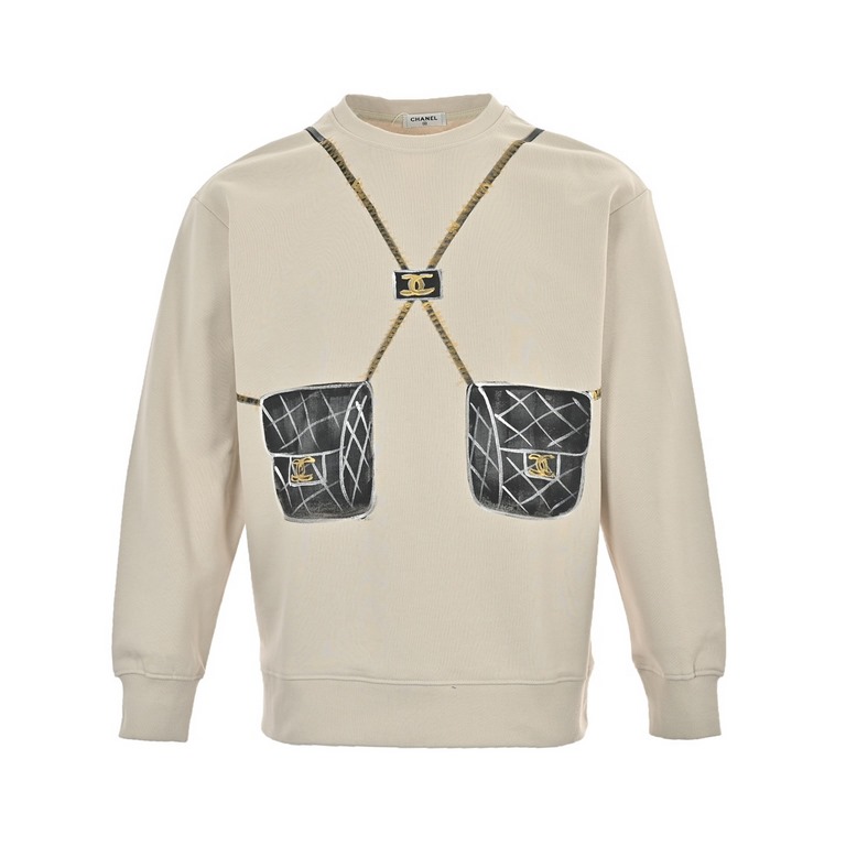 ChanelChanel Small fragrance hand-painted print round neck sweaterMinimalist and sophisticated, but also highlights the high level of wear recommended sweater Small but exquisite logo print, highlighting the overall nobl