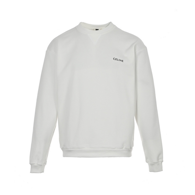 CelineCeline 23Fw Classic Chest Small Label Crew Neck SweatshirtFrench fashion and luxury brand CELINE upholds the style aesthetic, constantly moving forward in the exploration, designing a lot of classic patterns are ve