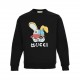 GucciGucci 23Fw Rabbit Print Crew Neck SweatshirtFabrics using 400 grams of cotton, customized 32 thread, garment two times at the wash, the fabric is comfortable and skin-friendly without strange feeling, custom-made dy