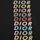 DiorDior 23Fw Runway Color Label Printed Hooded SweaterDiorDior 23Fw show models color logo printing hooded sweatshirtCotton terry double stranded sweater fabric, color dyeing fabric, ultra-fine flat screen printing proc