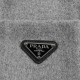 Prada  Prada 23Fw triangle label cashmere shirt jacketCustomized dyeing and weaving yarn, face yarn made of 100% cashmere, bottom yarn made of 100% polyester, custom triangular label, four buttons, wash mark, auxiliary m