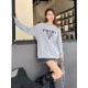 #PradaPrada 23Fw Embroidered Logo Crew Sweatshirt Top