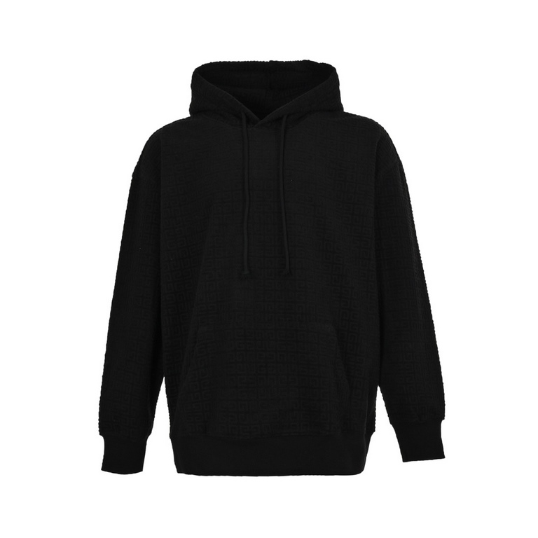 GIVENCHY Givenchy 23Fw 4G Full Print Hooded SweatshirtJacquard 4G padded hoodie Hardware customization are made with brand logo eyes, slow shipping time Complicated process Cost and high Fabric custom dyeing 480 grams of