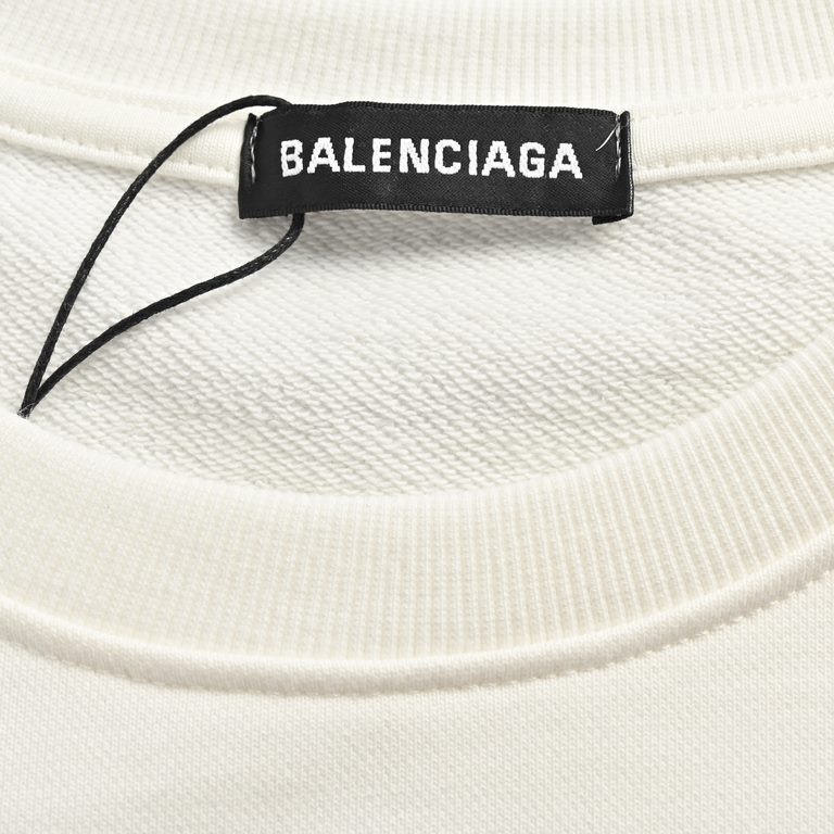 .BalenciagaBalenciaga 23Fw Shoe Print Crew Neck SweatshirtUsing 26 combed cotton   10 cotton, gram weight 420G, the fabric is made of domestic Xinjiang high-quality cotton yarn, Xinjiang cotton is recognized as the super