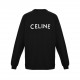 CelineCeline 23Fw Back Letter Print Cardigan JacketMaterial 380 grams of cotton sweater material design simple and generous on the body soft and comfortable texture elegant knitted cardigan to take you to appreciate the 