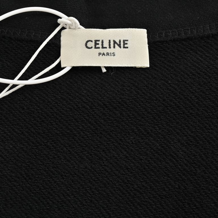 CelineCeline 23Fw Back Letter Print Cardigan JacketMaterial 380 grams of cotton sweater material design simple and generous on the body soft and comfortable texture elegant knitted cardigan to take you to appreciate the 