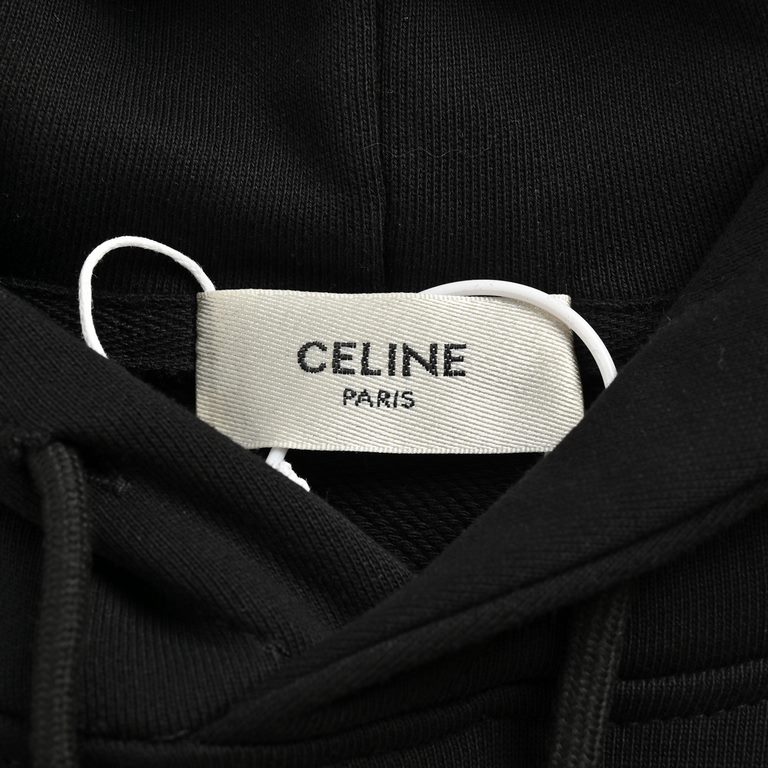 Celine 23ss capsule series letter hooded sweatshirt.This year's latest multi-layer LOGO printing, the fabric is made of cotton terry double-stranded sweater, the version of the hardware, printing using imported pulp, the