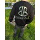 #BalenciagaBalenciaga 23Fw Hand-Painted Luminous Print Crew Neck Sweatshirt Top