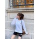 #Ami Classic Little Heart Embroidered Crew Neck Sweatshirt Top