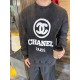 #Chanel  Chanel Washed Foam Print Crew Neck Sweatshirt Top