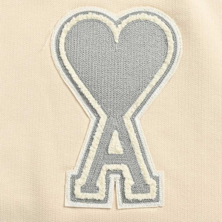 Ami classic towel embroidery embroidered heart hooded sweatshirtEarly fall new high grams of cotton basic round neck sweater, men and women with the same models, trading company channels thin out, synchronized with the o