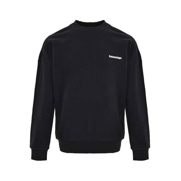 Balenciaga.BalenciagaParis House Classic English logo limited series printed round neck sweaterA highly recommended one, the worn craft effect, fashionable, fun, high sense of quality, value are all steady to take! I'm s