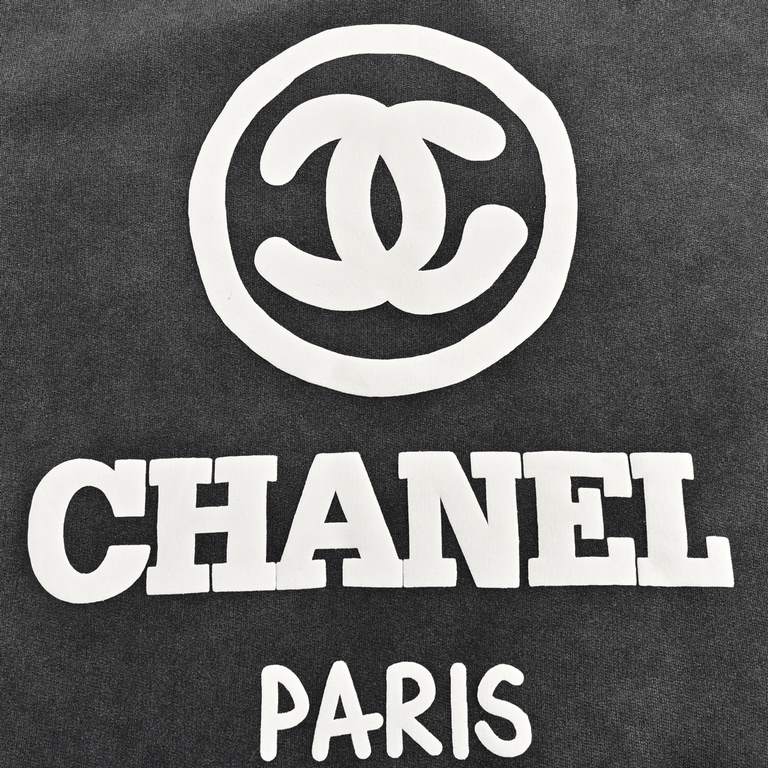 .Chanel  Chanel Washed Foam Print Crew Neck SweatshirtCustomized high grams of knitted cotton fabric carefully crafted, feel particularly solid, texture pull full, fluffy and delicate on the body comfortable, superior mo