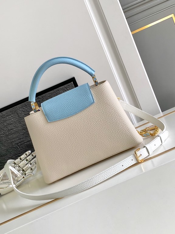 [Special original] M23954 Pearl White (Dynamic Chip Edition) Leather is Italy A grade leather is in the quality, hardware, fabrics, handmade, oil edge, A-grade production Size 27x18x9CM bonded number