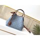 SpecialtyExtra Fine  M54350 Haze Blue] HINA small handbag with double design Spring buckle in the middle of the bag Foldable and stretchable Switch between a tote bag and a modern bucket bag, cut from calfskin leather wi