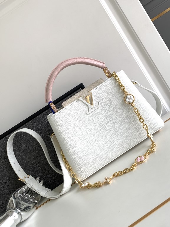 [Special original] M11343 white (dynamic chip version) leather is Italy A grade leather is in the quality, hardware, fabrics, handmade, oil edge, A grade production Size 27x18x9CM bonded number