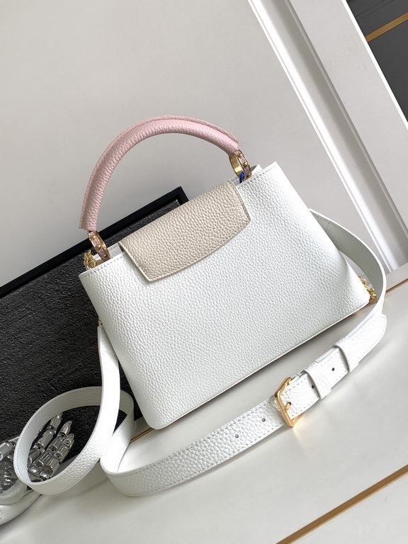 [Special original] M11343 white (dynamic chip version) leather is Italy A grade leather is in the quality, hardware, fabrics, handmade, oil edge, A grade production Size 27x18x9CM bonded number