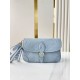 Top   Light BlueThis Diane handbag is made from Louis Vuitton's classic Monogram Empreinte embossed leather, with the brand's logo woven into the removable wide jacquard shoulder strap, m46846 light blue M46388 white m46