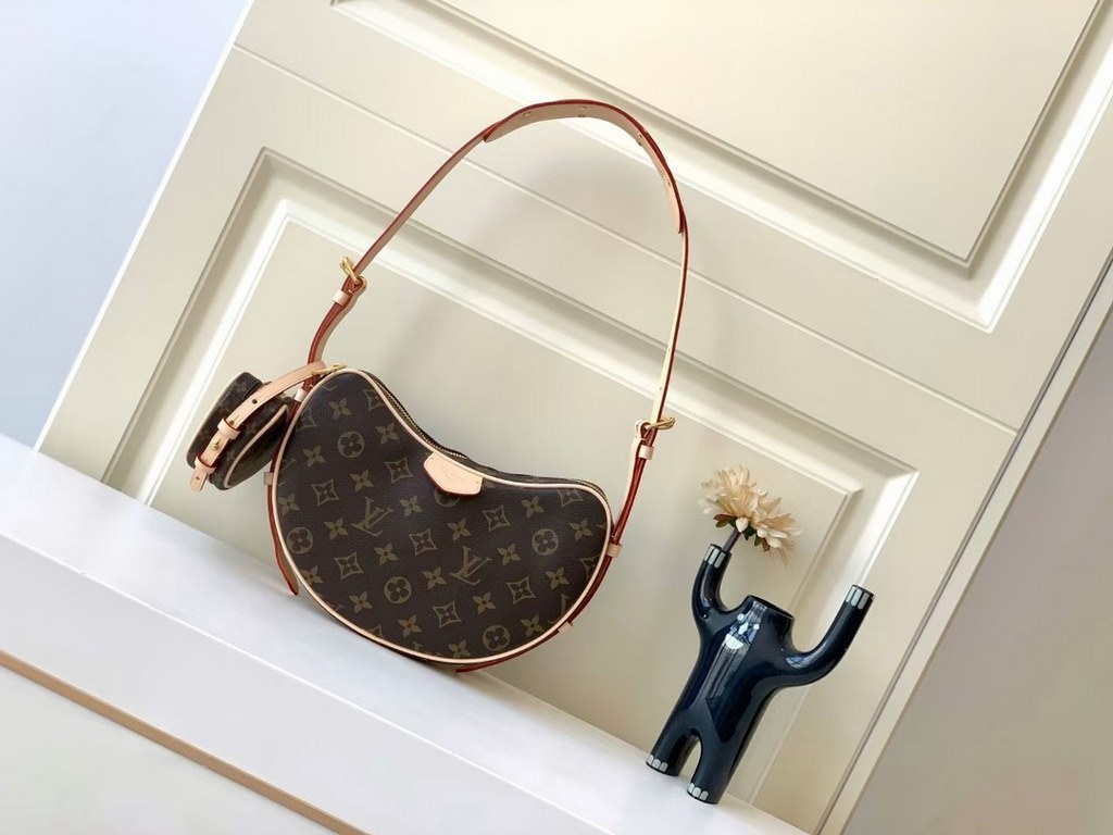 TopCroissant MM Corsage Bag] M46828Size 21 X 7 X 13cmThe Croissant MM bag from the Spring 2024 collection resembles the pea bag of 20 years ago, with a two-piece pea bag, an underarm bag, a shoulder bag, and a small coin