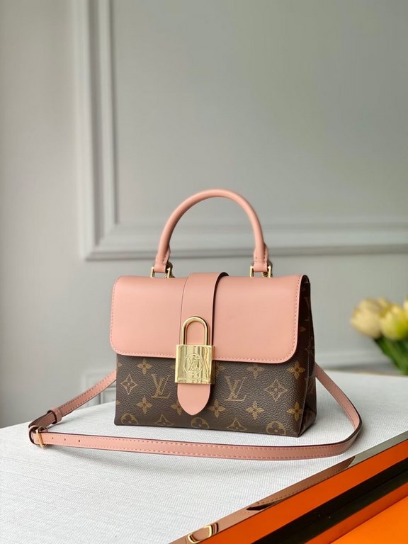 Top PremiumLOCKY BB HANDBAG M44080 PINK In Monogram canvas and cowhide leather, this small but stylish Locky BB handbag with its eye-catching large gold padlock closure combines sophistication and style. It can be carrie