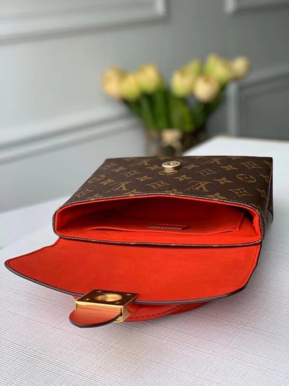 Top of the line SpecialtyLocky BB Handbag M44322 Red, this compact and stylish Locky BB handbag in Monogram canvas and cowhide leather with an eye-catching large gold padlock closure combines sophistication and style. It