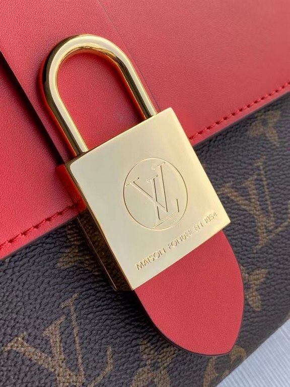 Top of the line SpecialtyLocky BB Handbag M44322 Red, this compact and stylish Locky BB handbag in Monogram canvas and cowhide leather with an eye-catching large gold padlock closure combines sophistication and style. It