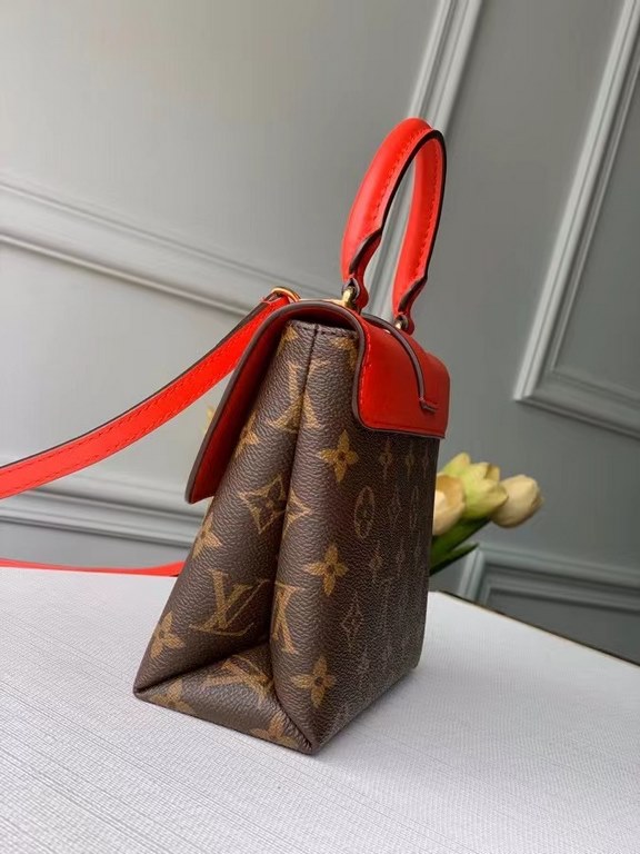 Top of the line SpecialtyLocky BB Handbag M44322 Red, this compact and stylish Locky BB handbag in Monogram canvas and cowhide leather with an eye-catching large gold padlock closure combines sophistication and style. It