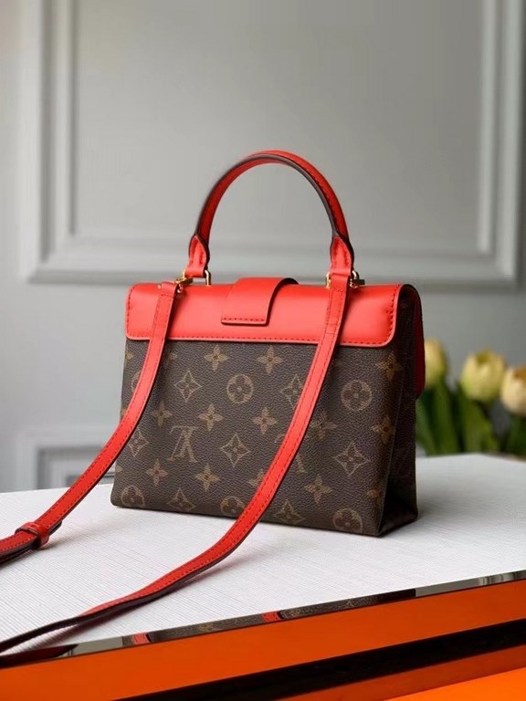 Top of the line SpecialtyLocky BB Handbag M44322 Red, this compact and stylish Locky BB handbag in Monogram canvas and cowhide leather with an eye-catching large gold padlock closure combines sophistication and style. It