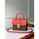 Top of the line SpecialtyLocky BB Handbag M44322 Red, this compact and stylish Locky BB handbag in Monogram canvas and cowhide leather with an eye-catching large gold padlock closure combines sophistication and style. It