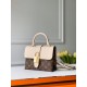 Top quality PremiumLocky BB Handbag M44653 Cream This compact and stylish Locky BB handbag in Monogram canvas and cowhide leather with an eye-catching large golden V padlock closure combines sophistication and style. It 