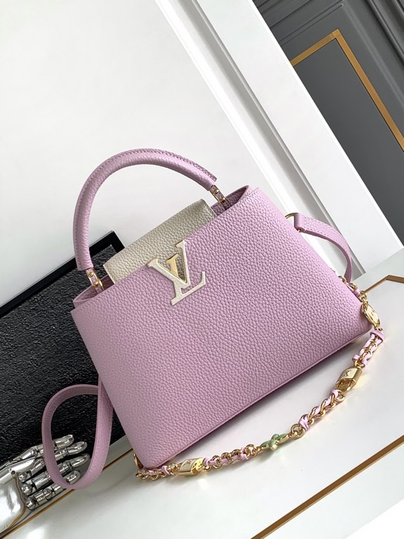 [Special original] M23950 Pink (Dynamic Chip Edition) Leather is Italy A grade leather is in the quality, hardware, fabrics, handmade, oil edge, A-grade production Size 27x18x9CM bonded number