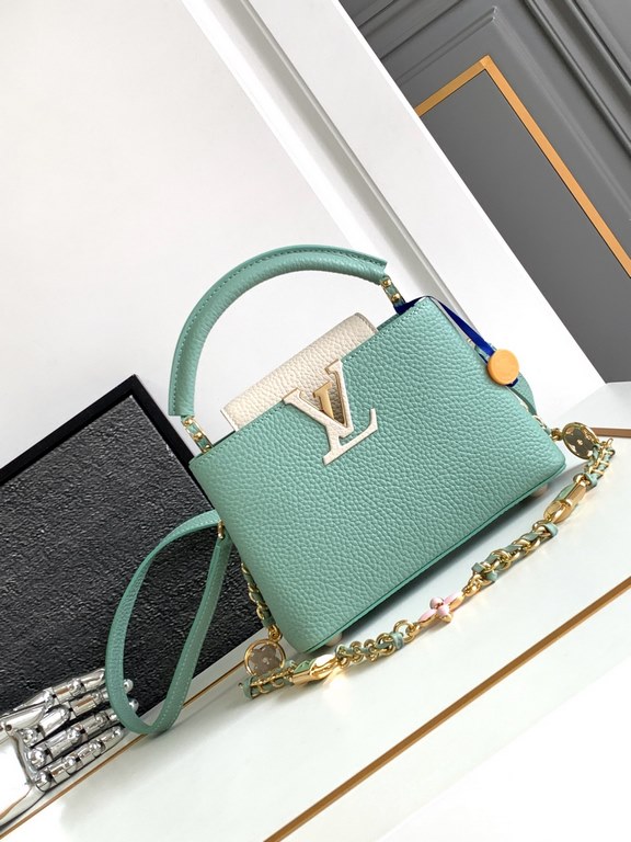 [Special original] M23951 Green (Dynamic Chip Edition) Leather is Italy A grade leather is in the quality, hardware, fabrics, handmade, oil edge, A-grade production Size 21x14x8CM bonded number