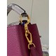 PremiumN82067 Grape Purple with Parisian Pink Python and Gold BucklesIn grained Taurillon leather with python flap, top handle and LV monogram, this Capucines mini bag has a luxurious feel. The contrasting light-colored 