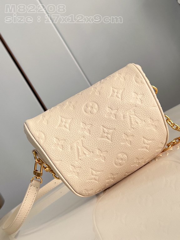 Exclusive M82208 Embossed Cream 】 This Mini Bumbag is crafted from Monogram Empreinte leather, Louis Vuitton's soft take on the trendy fanny pack design, featuring a zippered main compartment and zippered pockets with em